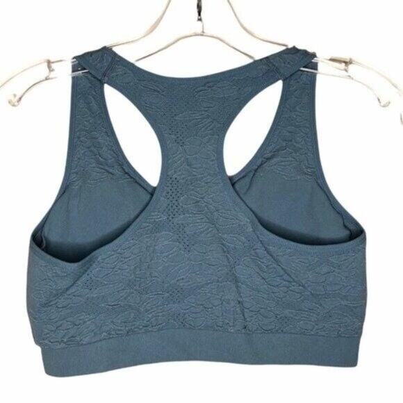 Fabletics Womens Sports Bra Size M Sleeveless Activewear Workout Pullover Blue - Picture 2 of 5